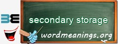 WordMeaning blackboard for secondary storage